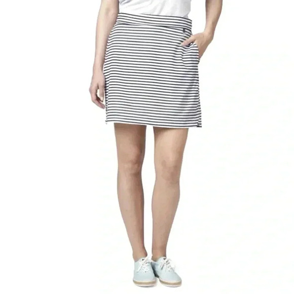 HELLY HANSEN Women's Thalia Skirt White & Dark Navy Stripe Pockets Size XS - Picture 1 of 14